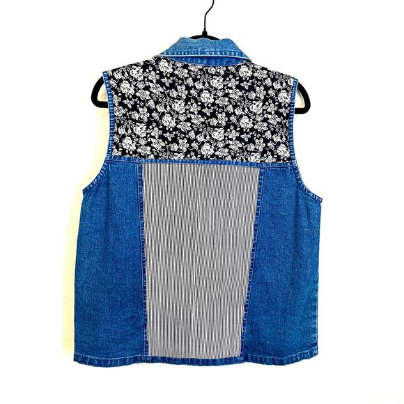 Vintage Shelly & Arnold Denim Vest M - Picture 2 of 7